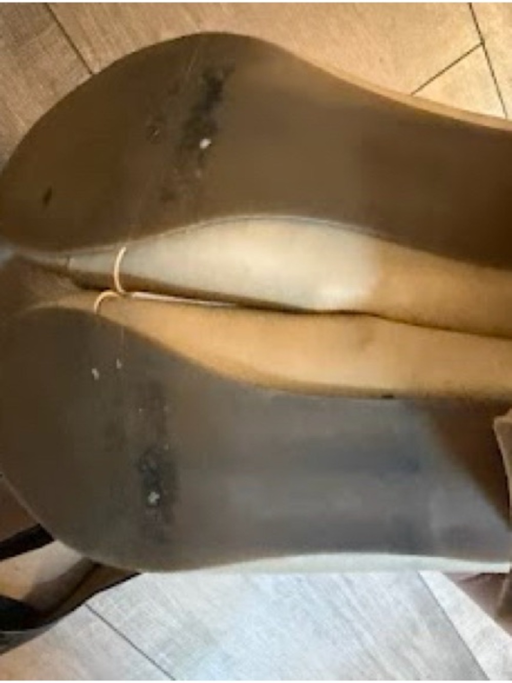 Classic Cream Ballet Heels with Metal Buckle Accent - Picture 3 of 3